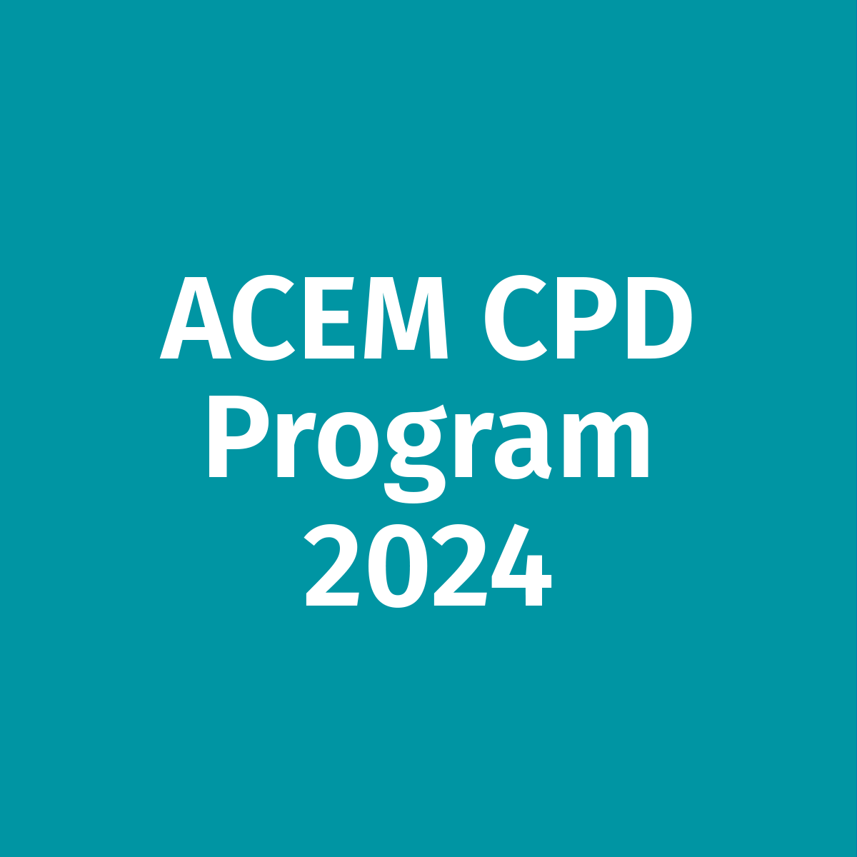 ACEM ACEM CPD Program 2024